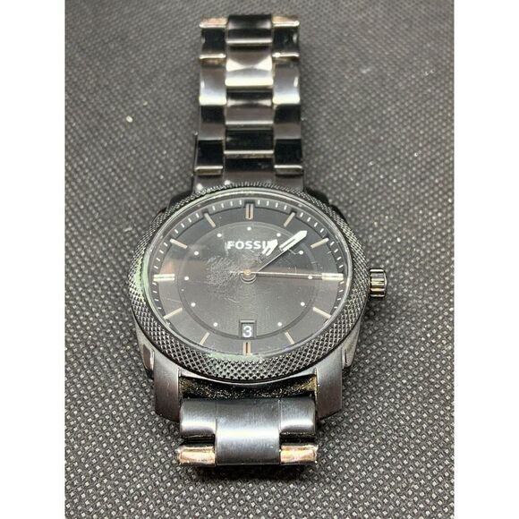 Fossil FS4775 Men's Watch Black Plated Stainless Steel Bracelet Quartz 42mm O589 - Picture 6 of 8